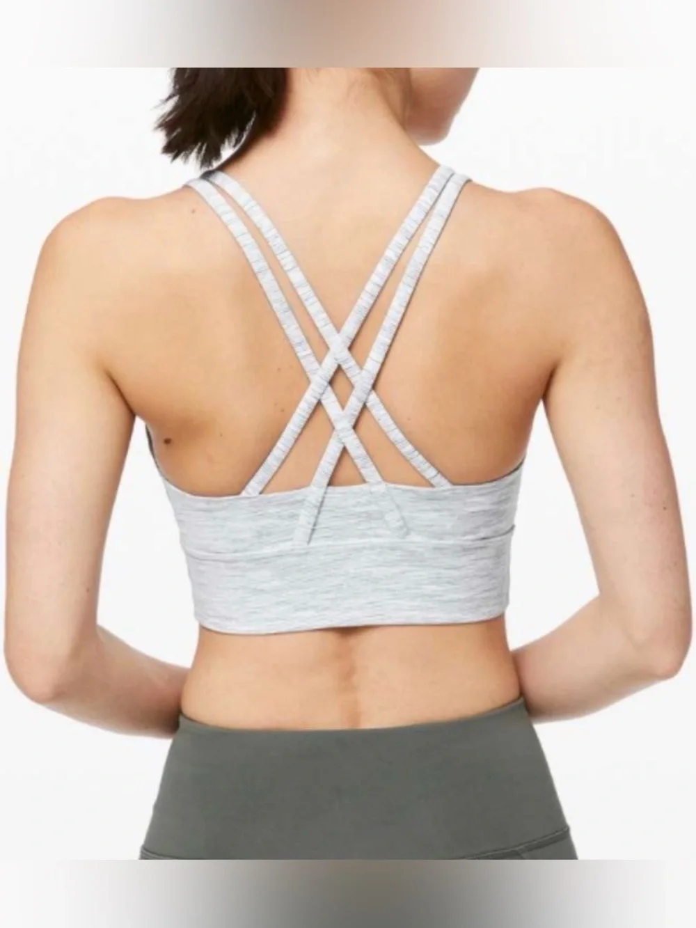 Lululemon Energy Grey Long Line Sports Bra